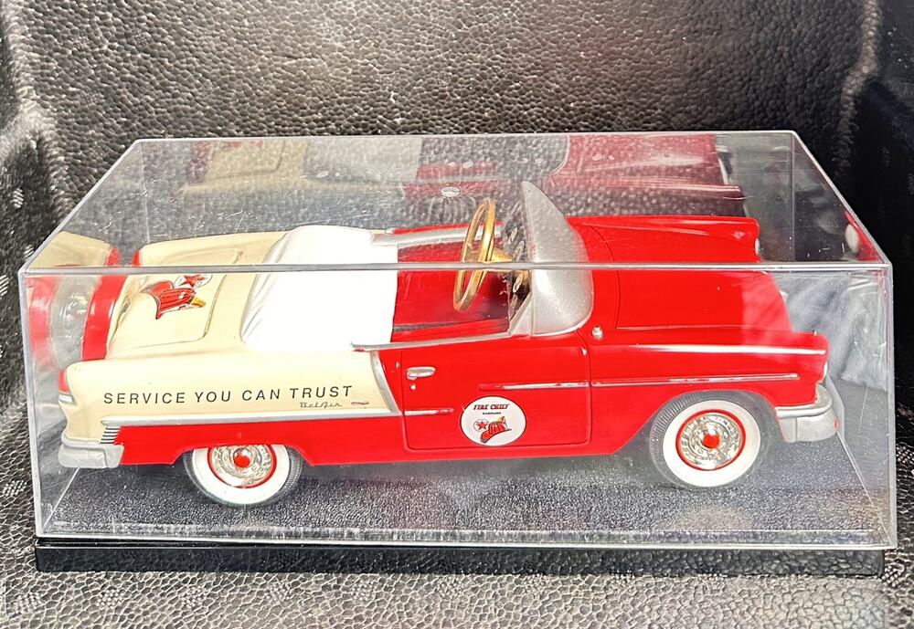 A-3 1955 Chevy Bel Air Pedal Car Texaco Fire Chief Gearbox Diecast Vintage